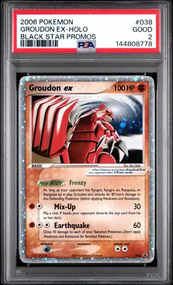 SWIRL PSA 2 2006 Pokemon Groudon EX Holo Foil Rare 038 Black Star Promos - Image 1