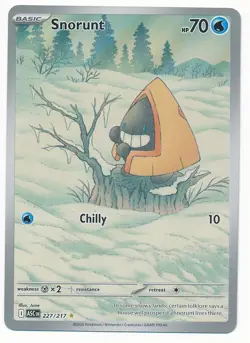 2026 POKEMON ASCENDED HEROES SNORUNT ILLUSTRATION RARE #227/217 MINT - Image 1