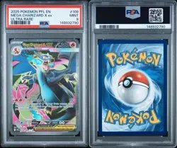 2025 POKEMON PFL EN-PHANTASMAL FLAMES ULTRA RARE #109 MEGA CHARIZARD X EX PSA 9 - Image 3