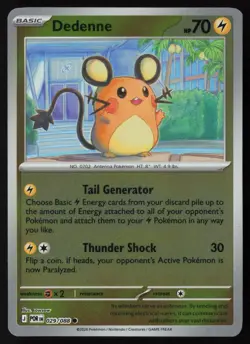 Pokemon Dedenne - 029/088 ME03: Perfect Order Reverse Holo Pack Fresh - NM - Image 1