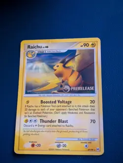 Pokemon TCG Raichu Prerelease Promo 27/99 Nintendo 2009 90 HP Stage 1 Regular - Image 2