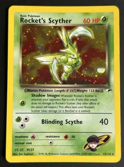 Pokemon TCG Rocket's Scyther 13/132 Gym Heroes MP - Image 1