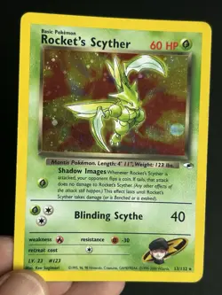 Pokemon TCG Rocket's Scyther 13/132 Gym Heroes MP - Image 3