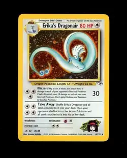 2000 Pokemon GYM HEROES ERIKA’S DRAGONAIR HOLO 4/132! LP - SEE - Image 1