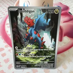 Druddigon Illustration Rare SV: White Flare 151/086 NM Pokemon TCG - Image 1