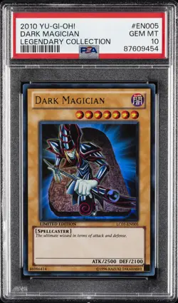 2010 YU-GI-OH! LEGEND COLL #EN005 DARK MAGICIAN PSA 10 - Image 1
