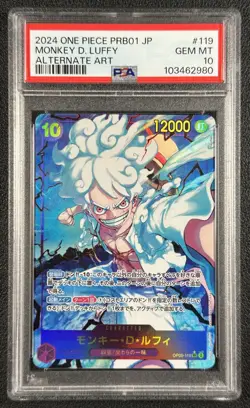 MONKEY D. LUFFY PSA 10 2024 ONE PIECE JAPANESE #OP05-119 ALTERNATE ART 2980 - Image 1