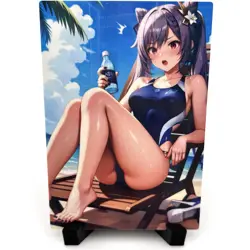 Genshin Impact Keqing Sexy Anime Waifu Girl Doujin Lewd Goddess Story Art Card - Image 1