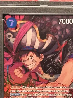 One Piece 2023 Paramount War OP02-041 Monkey.D.Luffy ENG Alt Art Foil PSA 10 - Image 3