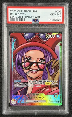 BELO BETTY PSA 10 2023 ONE PIECE JAPANESE #OP05-002 ALTERNATE ART 2922 - Image 1