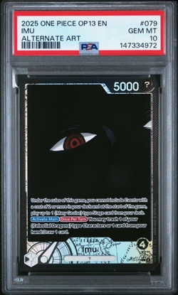 ONE PIECE IMU 2025 OP13-CARRYING ON HIS WILL #079 ALTERNATE ART PSA 10 - Image 1