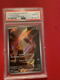 Pokemon TCG Charmander Illustration Rare Holo Card 168/165 SV151 - Image 1