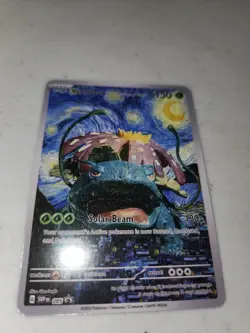 Venusaur Starry Night Pokemon Card Art Style Trading Cards - Image 1