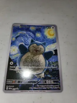 Snorlax Starry Night Pokemon Card Art Style Trading Cards - Image 1