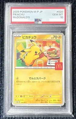 PSA 10 Pikachu 020/M-P 2025 McDonald’s Promo Pokemon Card Japanese GEM MINT - Image 1
