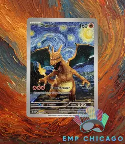 Starry Night Charizard Pokemon x Van Gogh Black Star Promo ACG Art Card - NM - Image 1