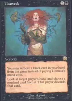 1 x Unmask - Mercadian Masques - Moderate Play - MTG - Image 1