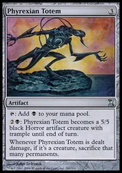 Magic the Gathering MTG Time Spiral PHYREXIAN TOTEM Foil - Image 1