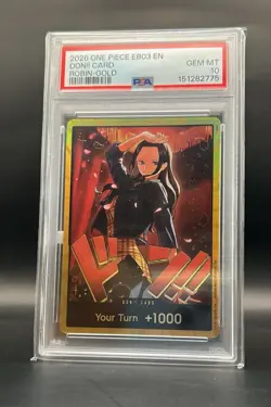 2026 ONE PIECE Nico Robin Gold Don EB03 EN PSA 10 - Image 1