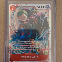 One Piece CCG Bandai Roronoa Zoro EB04-007 SR Alt Art Holo 7 Cost 9000 EN - Image 1