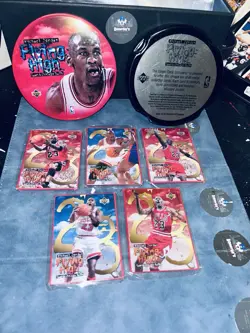 1996 Upper Deck Michael Jordan Flying High All Metal Cards Set (5) Chicago Bulls - Image 1