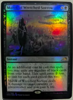 March of Wretched Sorrows Foil Kamigawa Neon Dynasty - MTG - Image 1