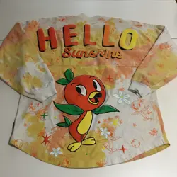 Disney Orange Bird Spirit Jersey Long Sleeve Shirt XS Hello Sunshine Top - Image 1