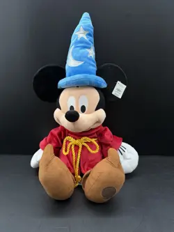 Disney Parks Mickey Mouse 24" Plush Fantasia Sorcerer Wizard Stuffed Toy - Image 1
