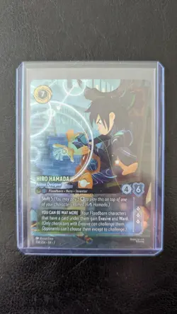 Disney Lorcana Hiro Hamada Armor Designer Enchanted Card 214/204 - Image 1