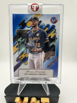 2025 Topps Pristine - Paul Skenes -Pirates Blue Refractor /75 - Encased / Sealed - Image 1