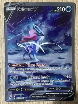 Pokemon TCG Suicune V GG38/GG70 Crown Zenith Galarian Gallery Holo NM - Image 1