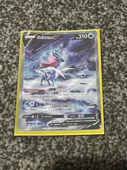 Pokemon TCG Suicune V GG38/GG70 Crown Zenith Galarian Gallery Holo NM - Image 1
