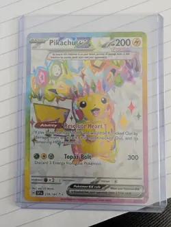 Pokemon Pikachu TCG Surging Sparks EX Full Art Card 219/191 - Image 3