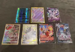Pokemon Ultra Rare Card Bundle – V, VMAX & GX – Glaceon, Ditto, Mewtwo - Image 1