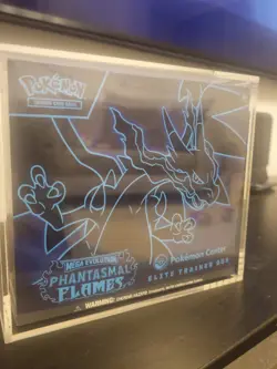 Pokemon TCG Phantasmal Flames | Pokemon Center ETB Sealed With Acrylic Case - Image 1