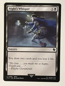 Night's Whisper Commander: Final Fantasy Non-Foil Regular MTG - Image 1