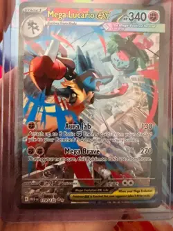 Pokemon TCG Mega Lucario EX Card 179/132 Mega Evolution Sir M/Nm Condition - Image 1