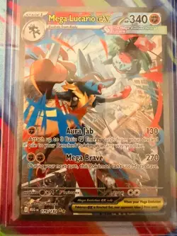 Pokemon TCG Mega Lucario EX Card 179/132 Mega Evolution Sir M/Nm Condition - Image 3