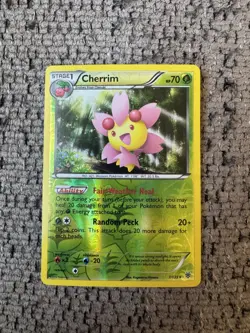 2013 Pokemon Black & White Plasma Storm 7/135 Cherrim Reverse Holo NM Rare Card - Image 1