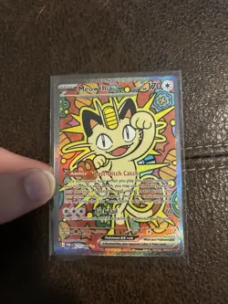 Pokemon Meowth ex Special Illustration Rare Holofoil 121/088 Perfect Order Card - Image 1