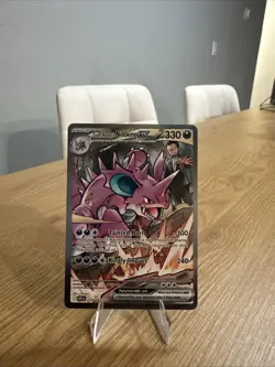 Pokemon Team Rocket's Nidoking EX 216/182 Full Art Card NM-Mint Condition - Image 1