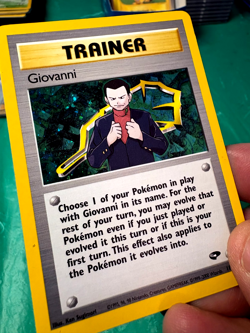 Giovanni 18/132 Holo Rare Trainer Gym Challenge Unlimited LP Pokemon Card - Image 3