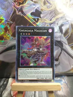 LED6-EN034 Gagagaga Magician Super Rare Yu-Gi-Oh Card (Unl) New - Image 1