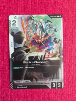 Tournament Promo Alt Art Foil Gundam Card Game CCG TCG SEED Strike Gundam Holo - Image 2