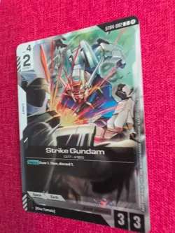 Tournament Promo Alt Art Foil Gundam Card Game CCG TCG SEED Strike Gundam Holo - Image 3