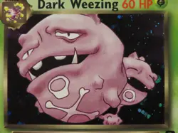 Dark Weezing Team Rocket Holo Rare WOTC LP Pokemon Card Vintage Classic - Image 2