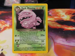 Dark Weezing Team Rocket Holo Rare WOTC LP Pokemon Card Vintage Classic - Image 4