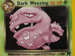 Dark Weezing Team Rocket Holo Rare WOTC LP Pokemon Card Vintage Classic - Image 5