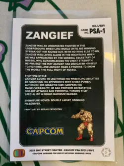 Zangief - PSA Magazine Exclusive Promo - Street Fighter 2 Champion Edition Card - Image 2