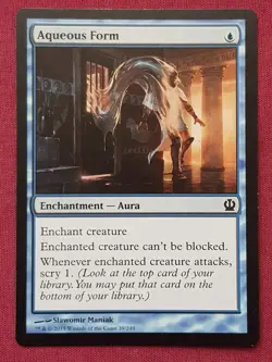 Magic The Gathering THEROS AQUEOUS FORM blue card MTG - Image 1